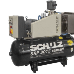 Schulz rotary screw srp 3015 compact- 15 hp-59 cfm 3 phase 208/230/460 volts