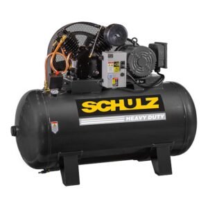 Schulz v-series three phase 5hp 80-gallon-20 cfm- 230/460 volts – two-stage air compressor 580hv20x-3 horizontal