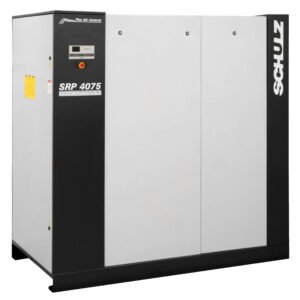 Schulz rotary screw srp 4075 -75 hp – variable speed 340 cfm – 460 volts